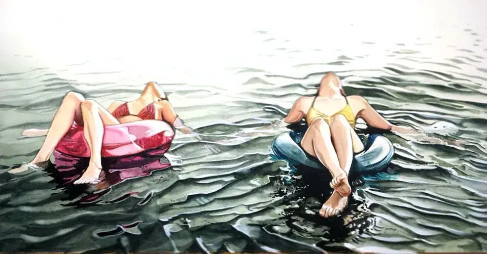 Dérive, aquarelle de Pierre Renollet